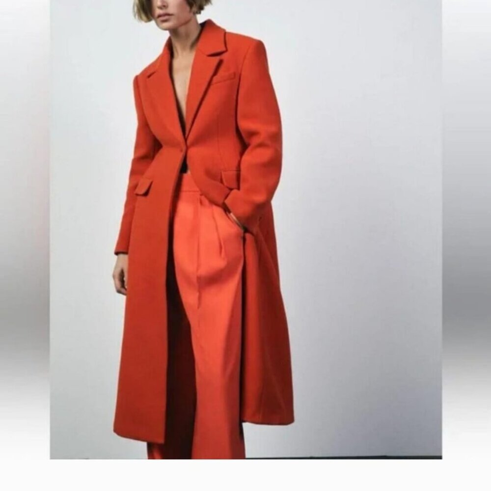 ZARA FITTED WOOL BLEND COAT ZW COLLECTION